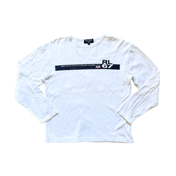 Polo Ralph Lauren Other - Vtg 90s Polo Ralph Lauren Mens Long Sleeve L Spellout Skater Grunge Streetwear